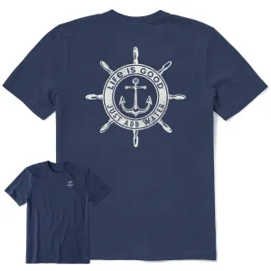 Men's Just Add Water Anchor Compass Short Sleeve Tee Life is Good