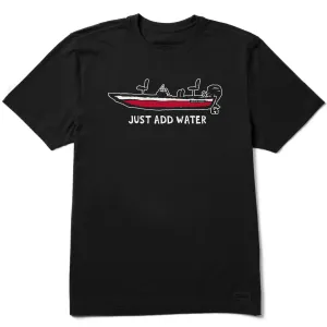Men's Just Add Water Bass Boat Short Sleeve Tee Life is Good
