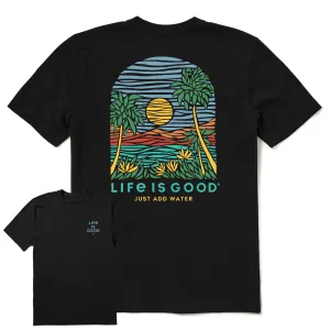 Men's Just Add Water Beach Scene Short Sleeve Tee Life is Good