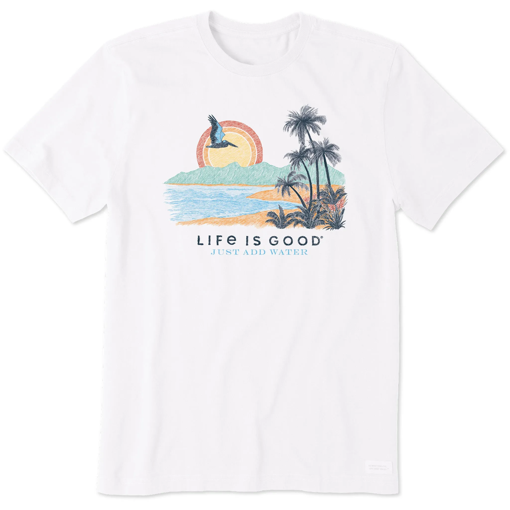 Men's Just Add Water Beach Short Sleeve Tee Life is Good