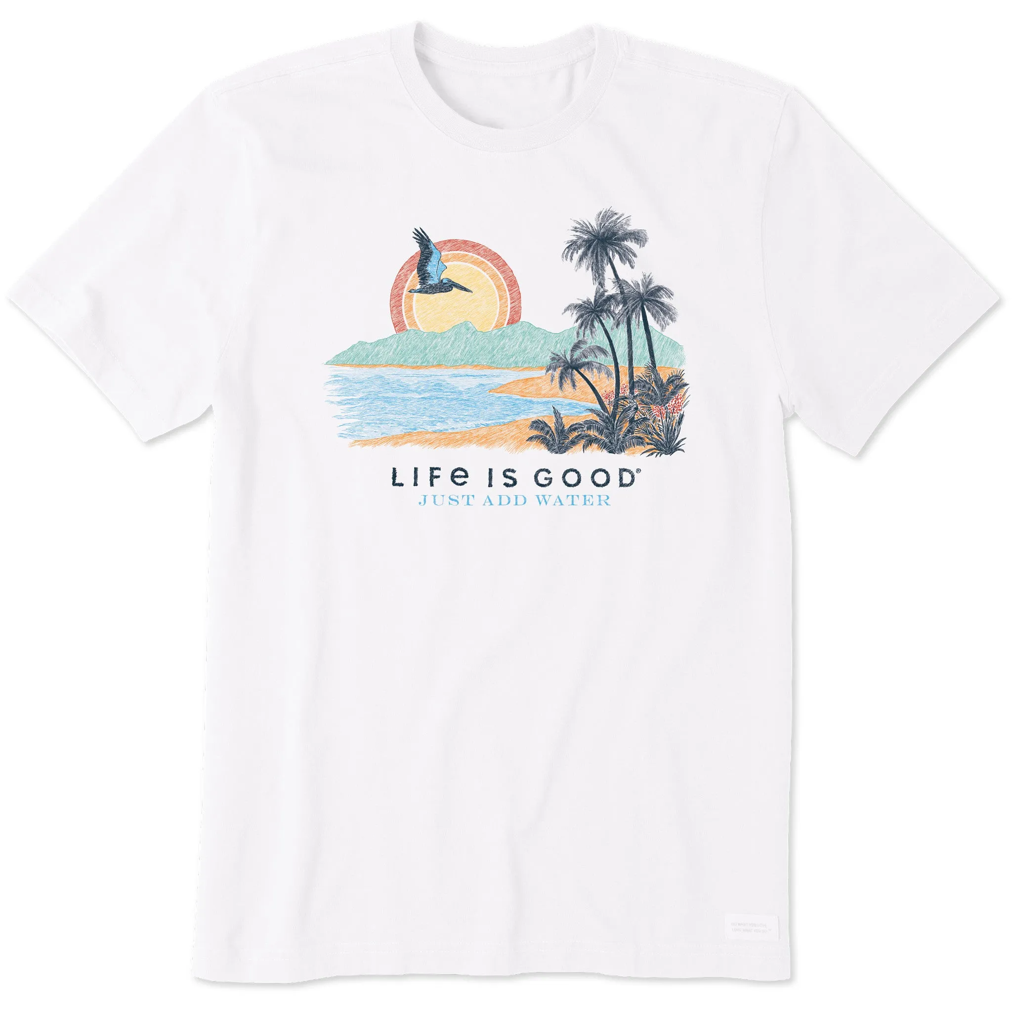 Men's Just Add Water Beach Short Sleeve Tee Life is Good