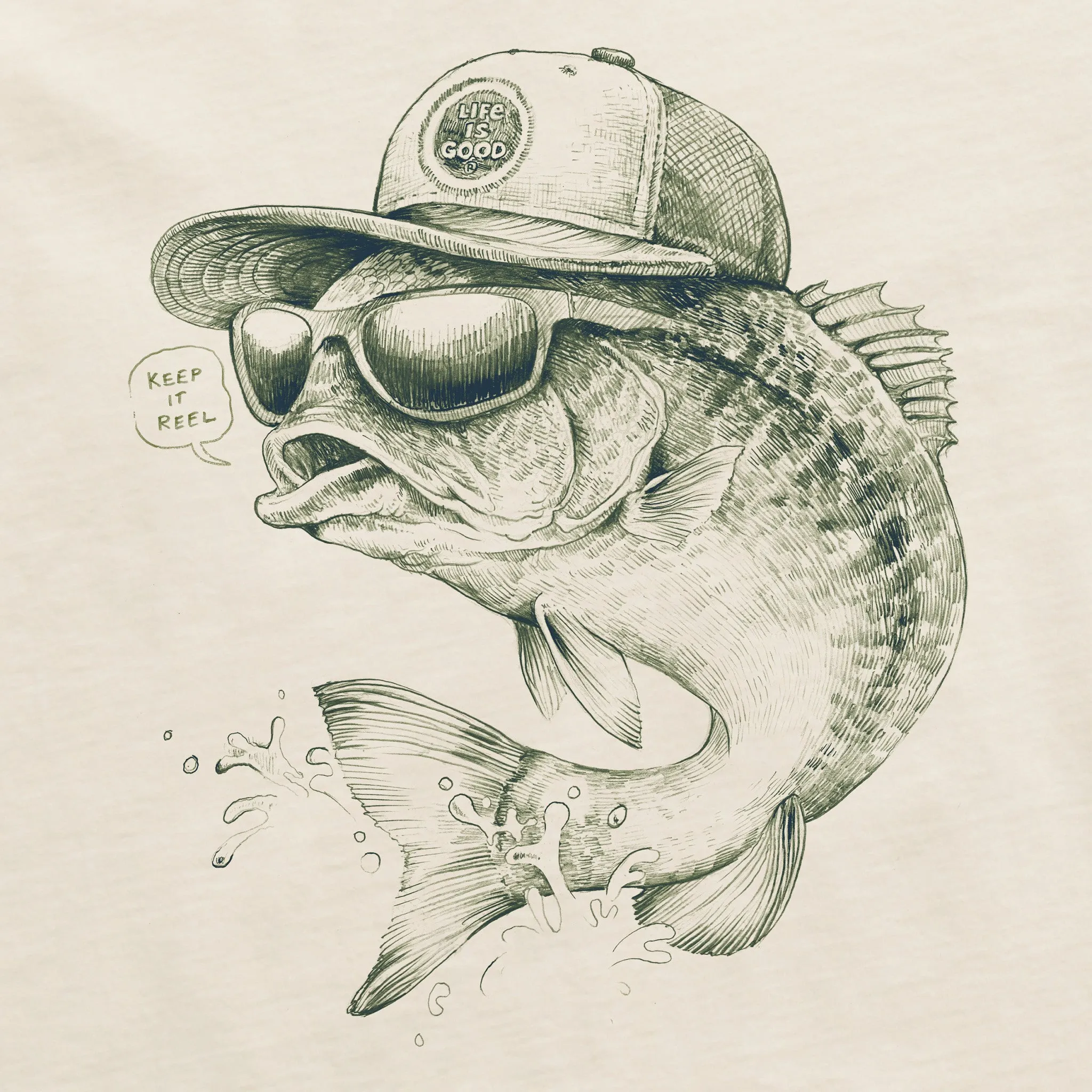 Men's Keep it Reel Short Sleeve Crusher Tee Life is Good