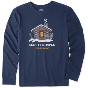 Men's Keep it Simple Cabin Long Sleeve Crusher Tee Life is Good