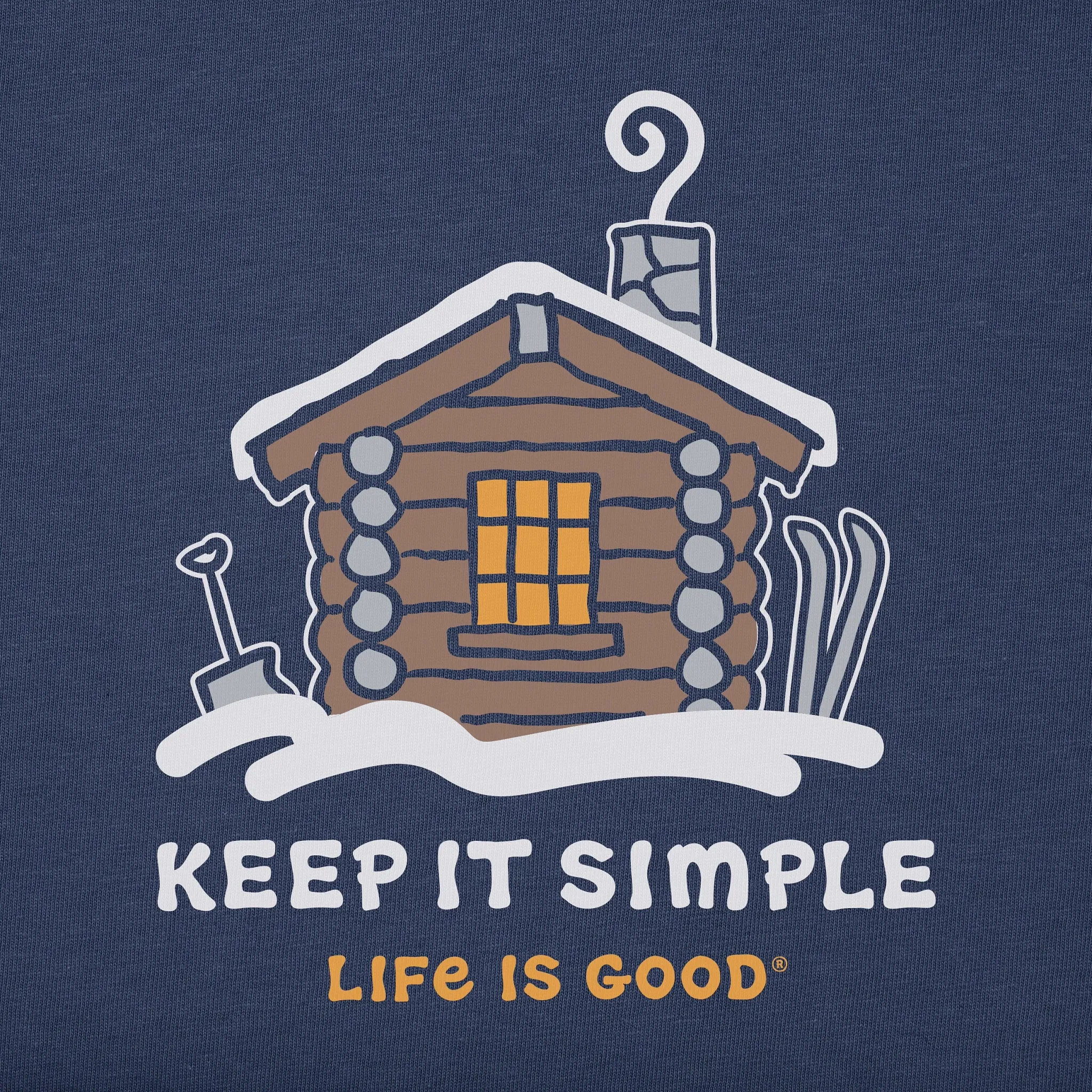 Men's Keep it Simple Cabin Long Sleeve Crusher Tee Life is Good