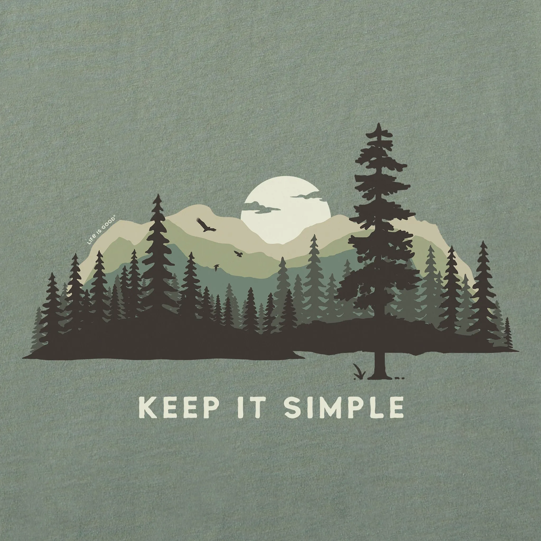 Men's Keep it Simple Evergreen Silo Short Sleeve Tee Life is Good