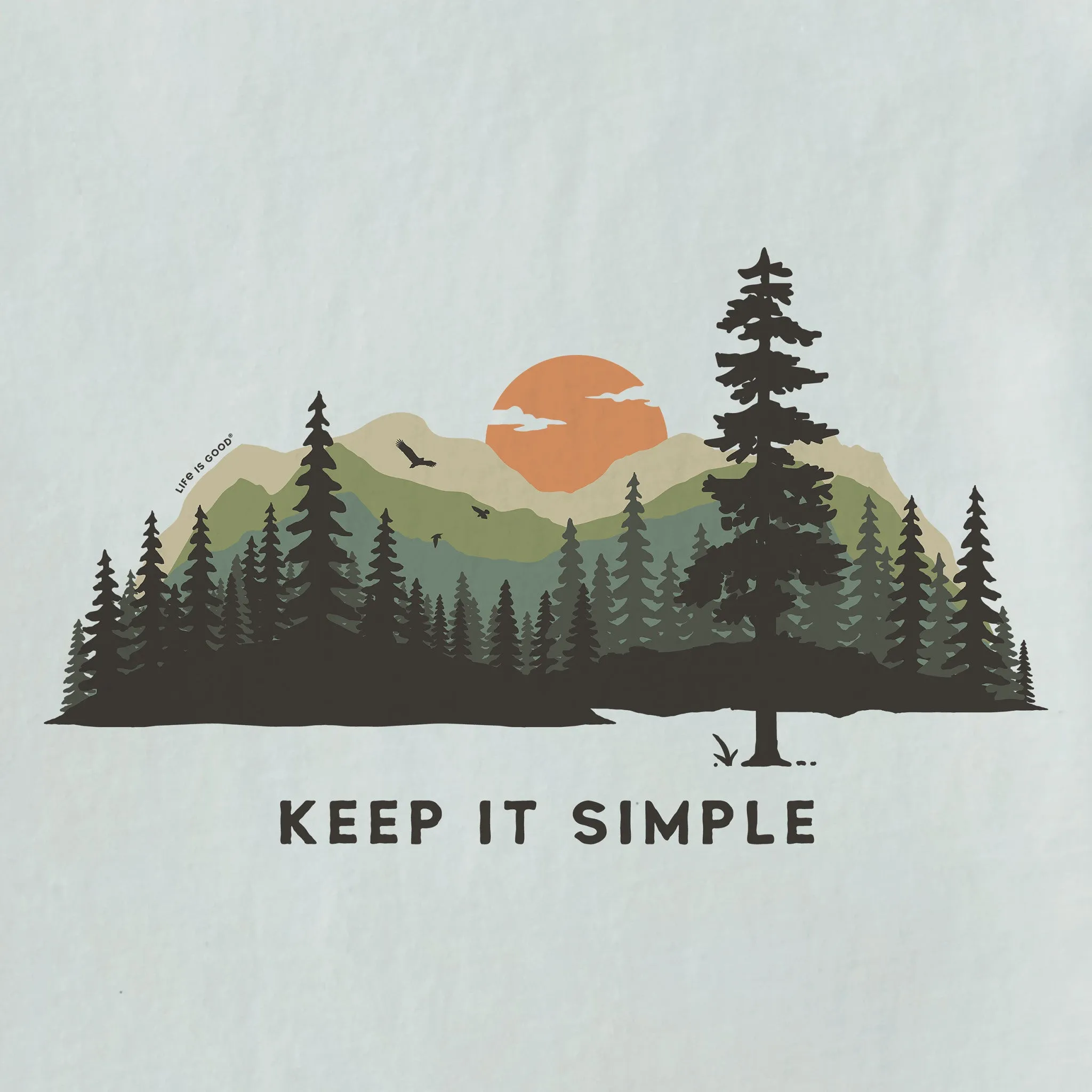 Men's Keep it Simple Evergreen Silo Short Sleeve Tee Life is Good