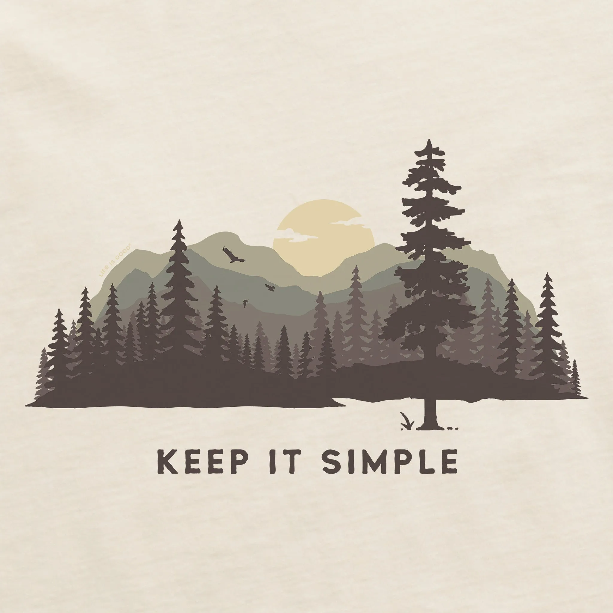 Men's Keep it Simple Evergreen Silo Short Sleeve Tee Life is Good