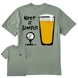 Men's Keep it Simple Golf & Beer Short Sleeve Tee Life is Good