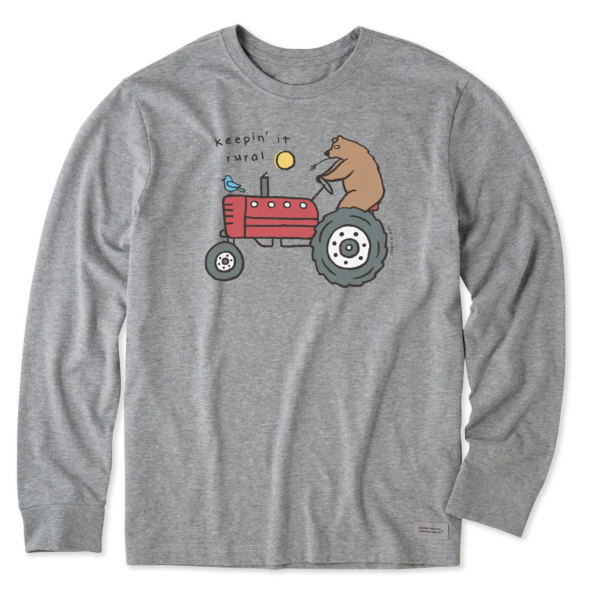 Men's Keepin' it Rural Tractor Long Sleeve Crusher Tee Life is Good