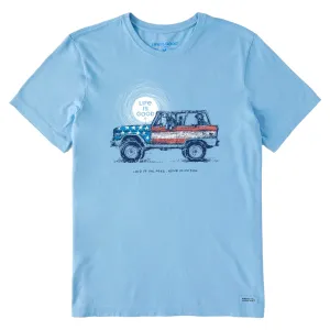 Men's Land of the Free, Home of My Dog Short Sleeve Tee Life is Good