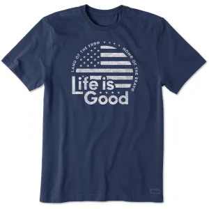 Men's Land of the Free LIG Short Sleeve Crusher Tee Life is Good