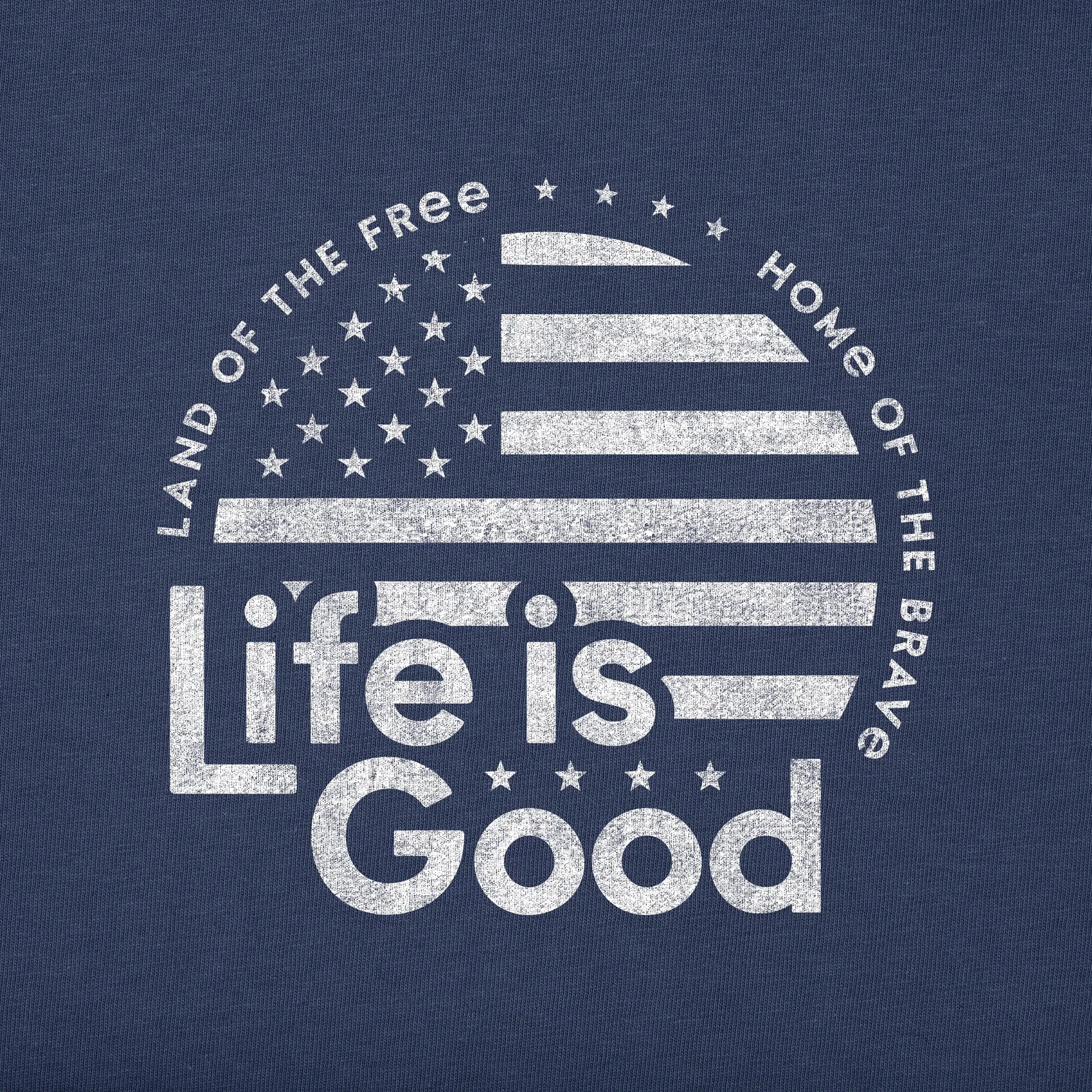 Men's Land of the Free LIG Short Sleeve Crusher Tee Life is Good