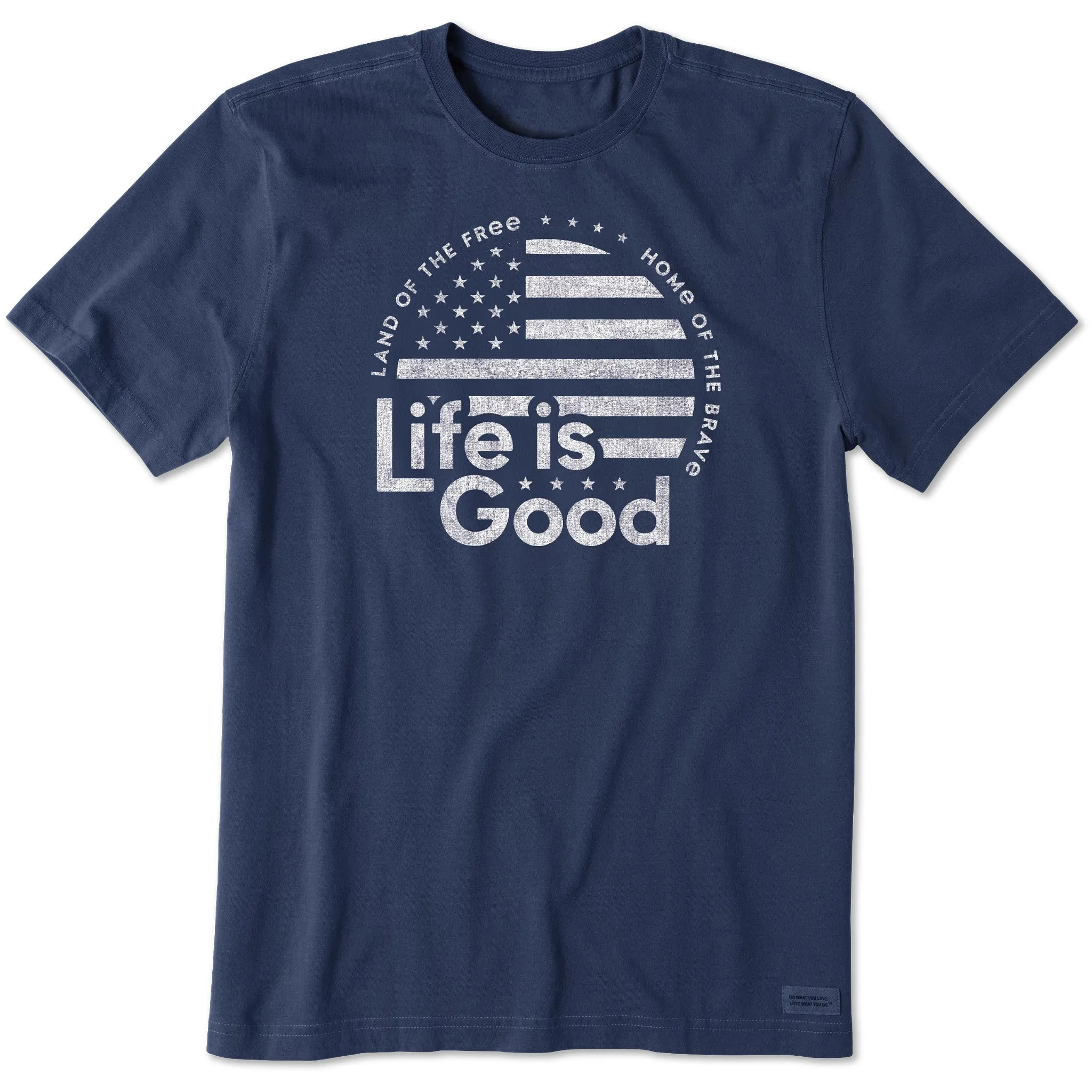 Men's Land of the Free LIG Short Sleeve Crusher Tee Life is Good