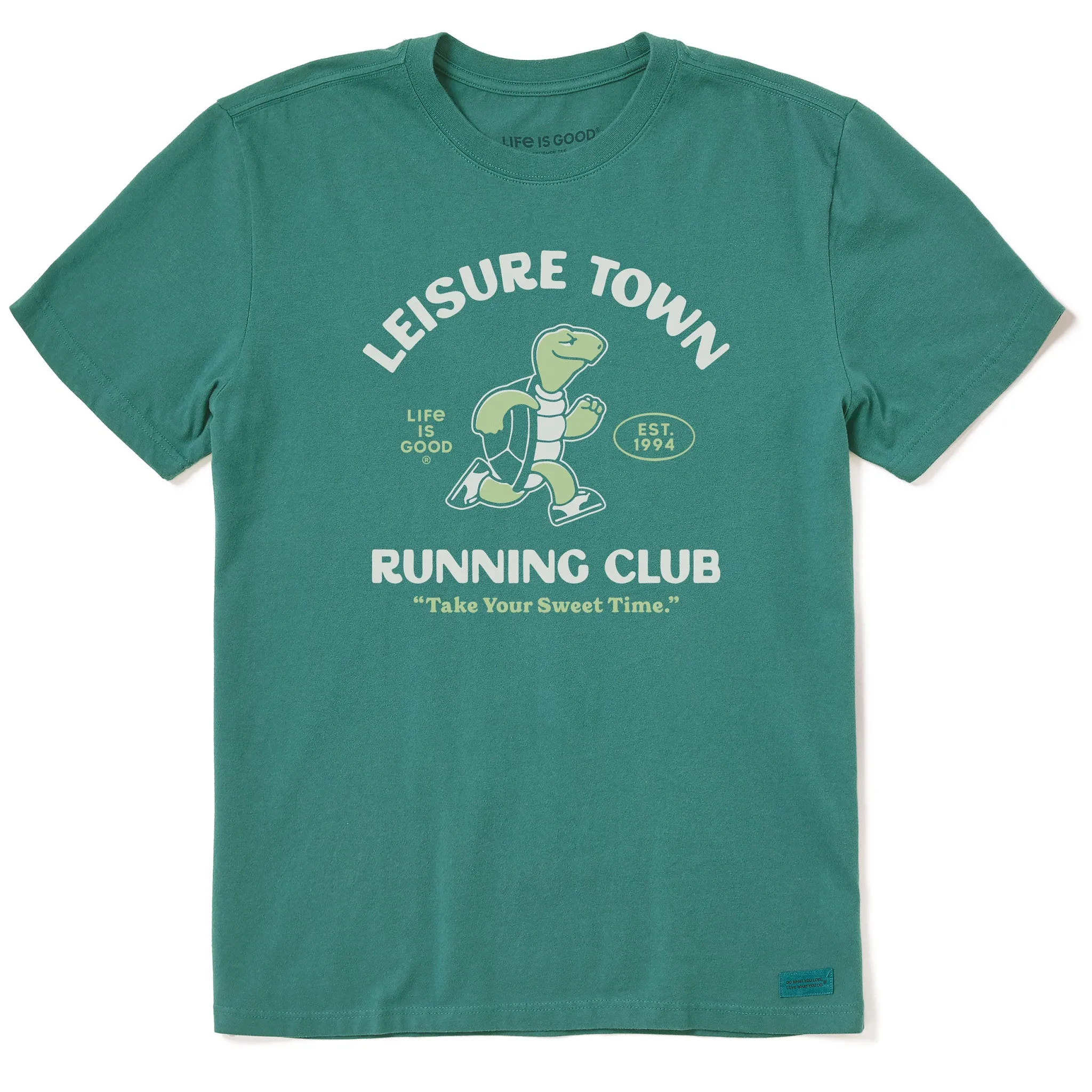 Men's Leisure Town Running Club Short Sleeve Crusher Tee Life is Good