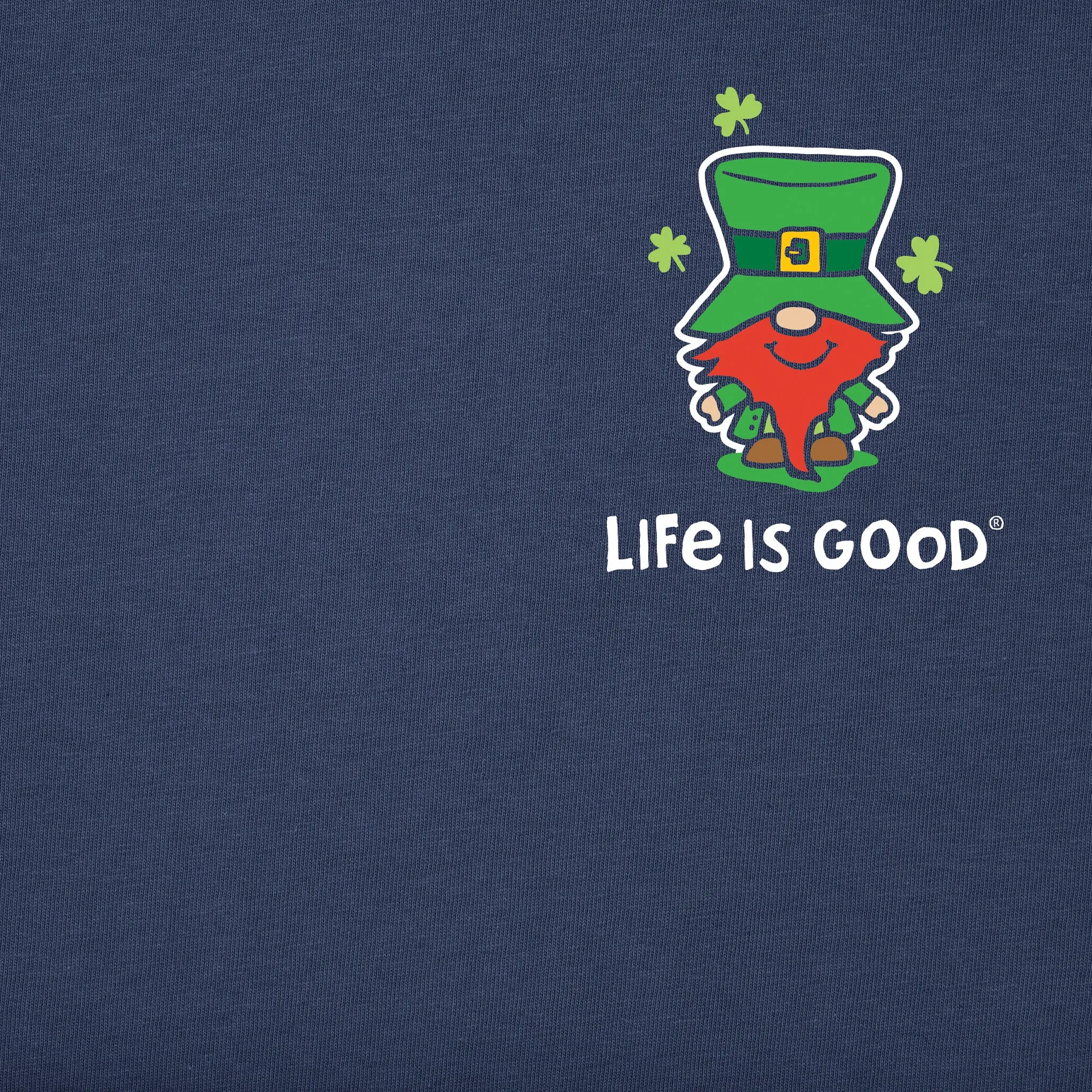 Men's Leprechaun Rainbow Chillin' Gnomes Short Sleeve Crusher Tee Life is Good