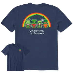 Men's Leprechaun Rainbow Chillin' Gnomes Short Sleeve Crusher Tee Life is Good