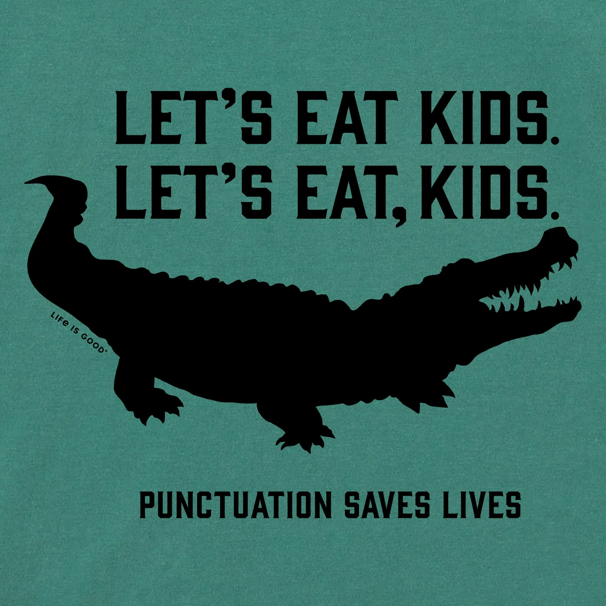 Men's Let's Eat, Kids Croc Short Sleeve Crusher Tee Life is Good