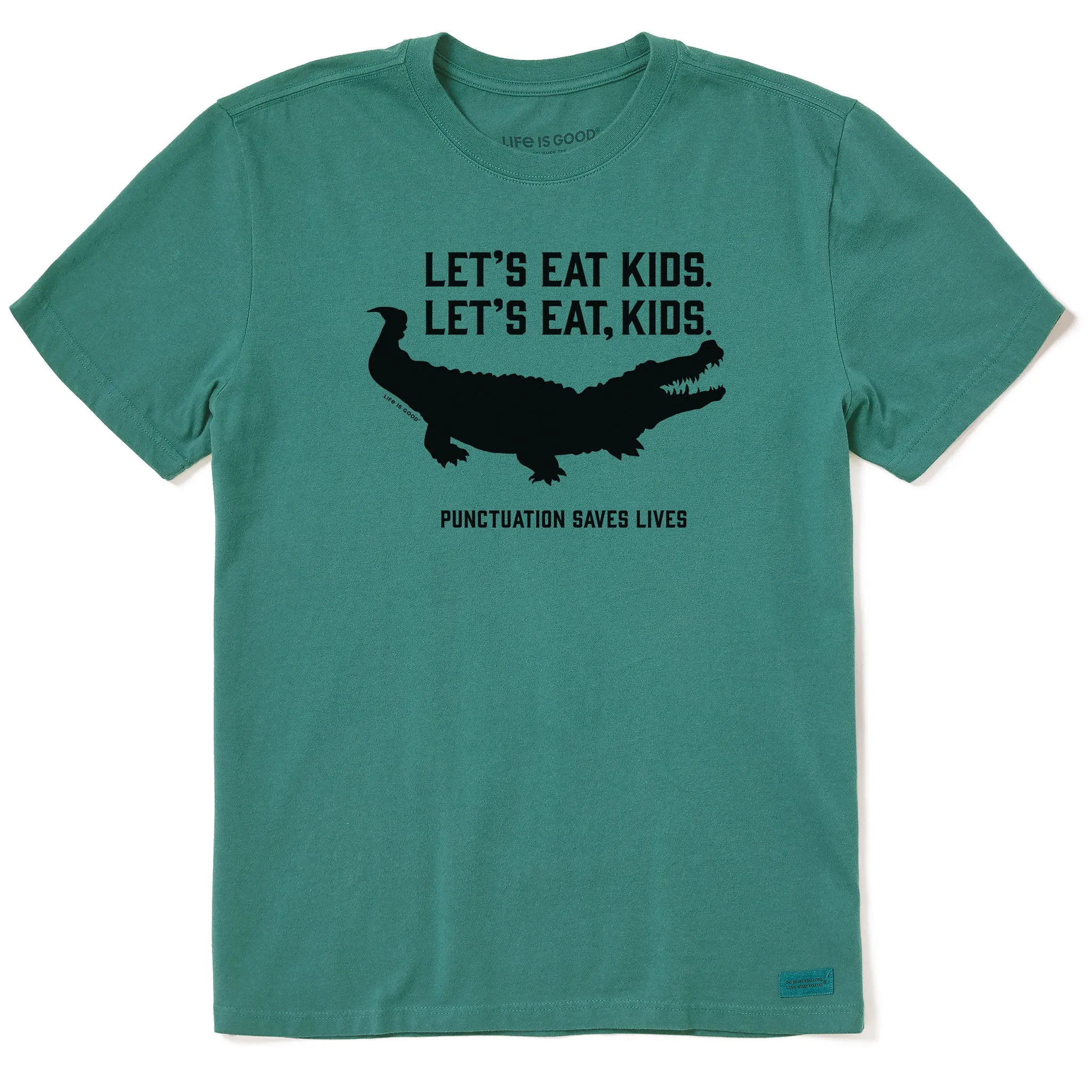 Men's Let's Eat, Kids Croc Short Sleeve Crusher Tee Life is Good