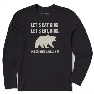 Men's Let's Eat, Kids Long Sleeve Crusher Tee Life is Good