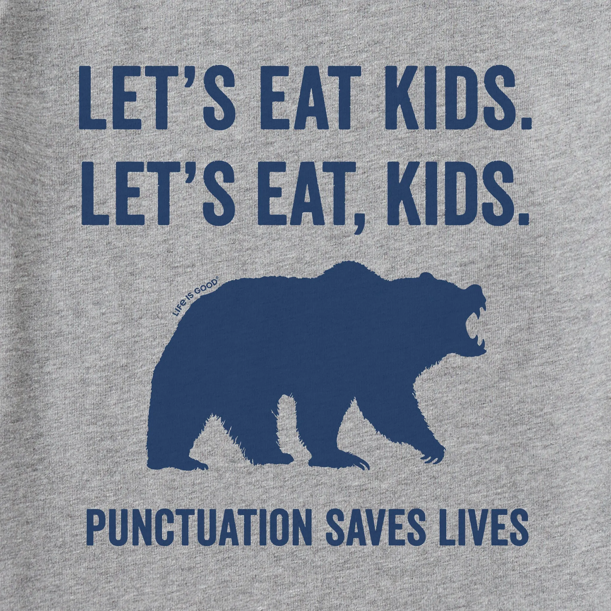 Men's Let's Eat, Kids Long Sleeve Crusher Tee Life is Good