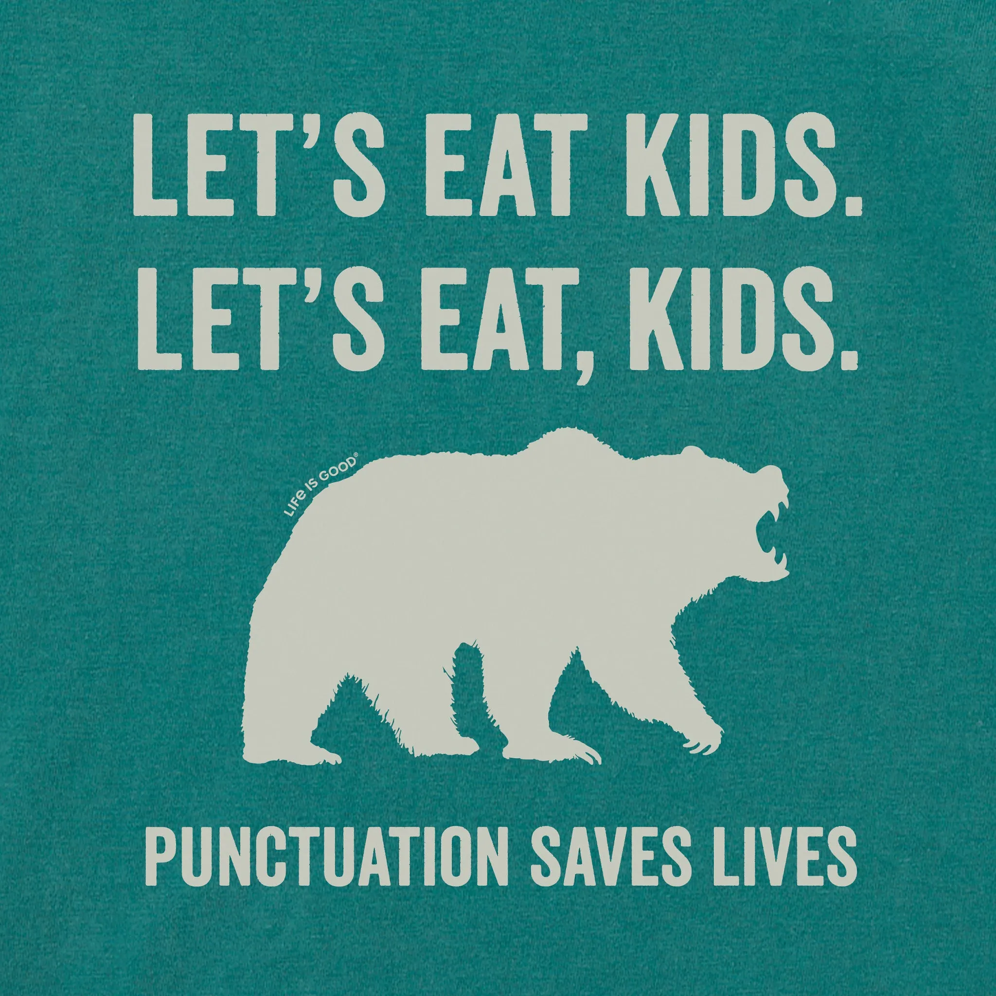 Men's Let's Eat, Kids Short Sleeve Crusher Tee Life is Good