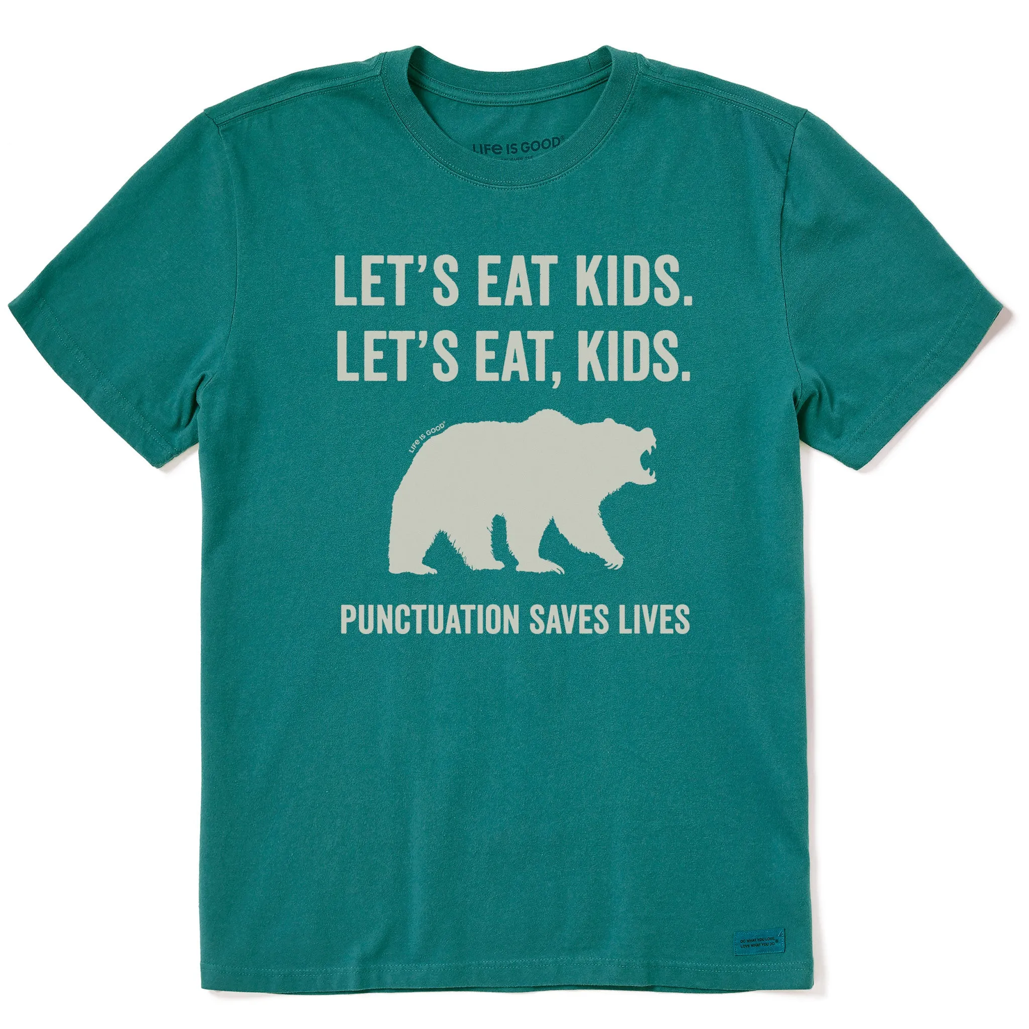 Men's Let's Eat, Kids Short Sleeve Crusher Tee Life is Good