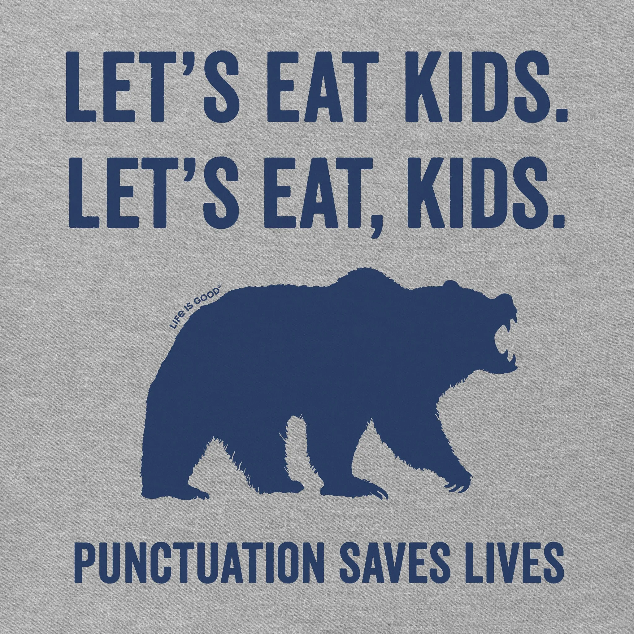 Men's Let's Eat, Kids Short Sleeve Crusher Tee Life is Good