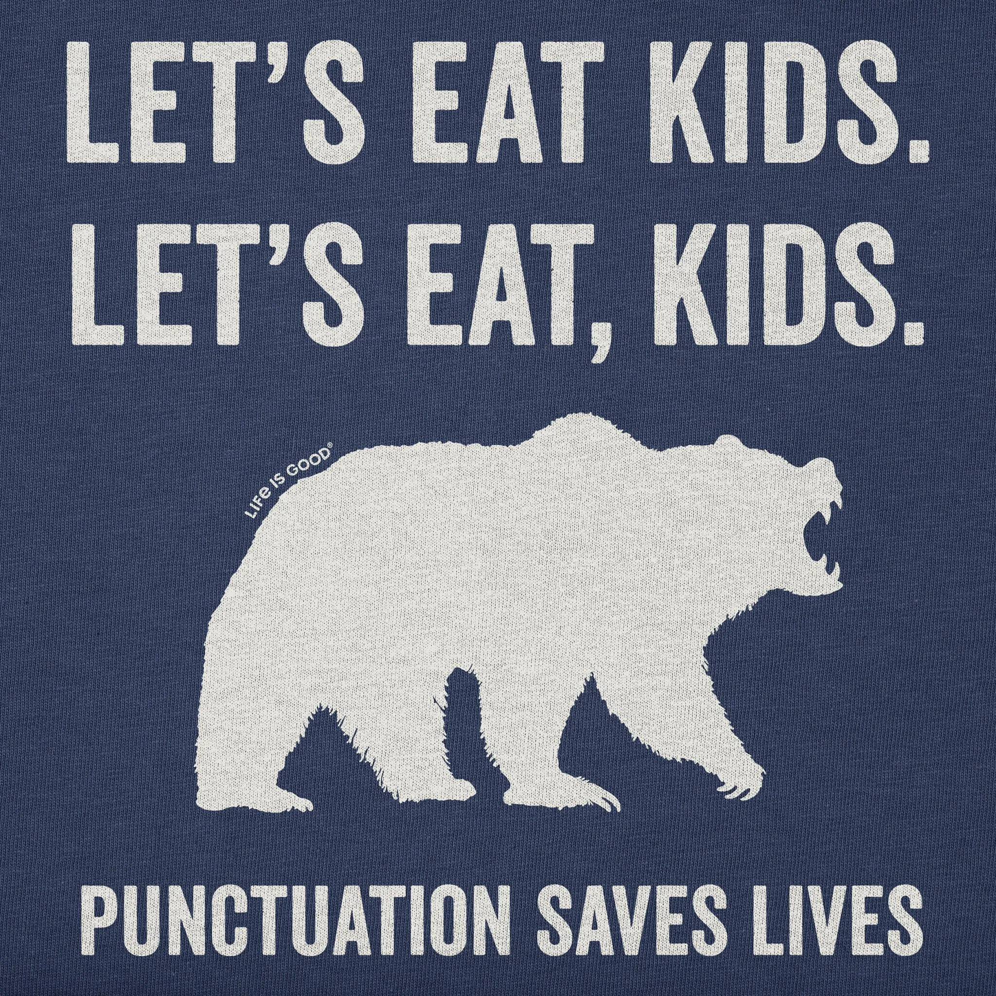 Men's Let's Eat, Kids Short Sleeve Crusher Tee Life is Good