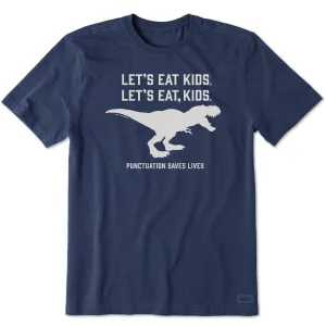 Men's Let's Eat, Kids Trex Short Sleeve Crusher Tee Life is Good