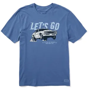 Men's Let's Go Drag Race Car Short Sleeve Crusher Tee Life is Good