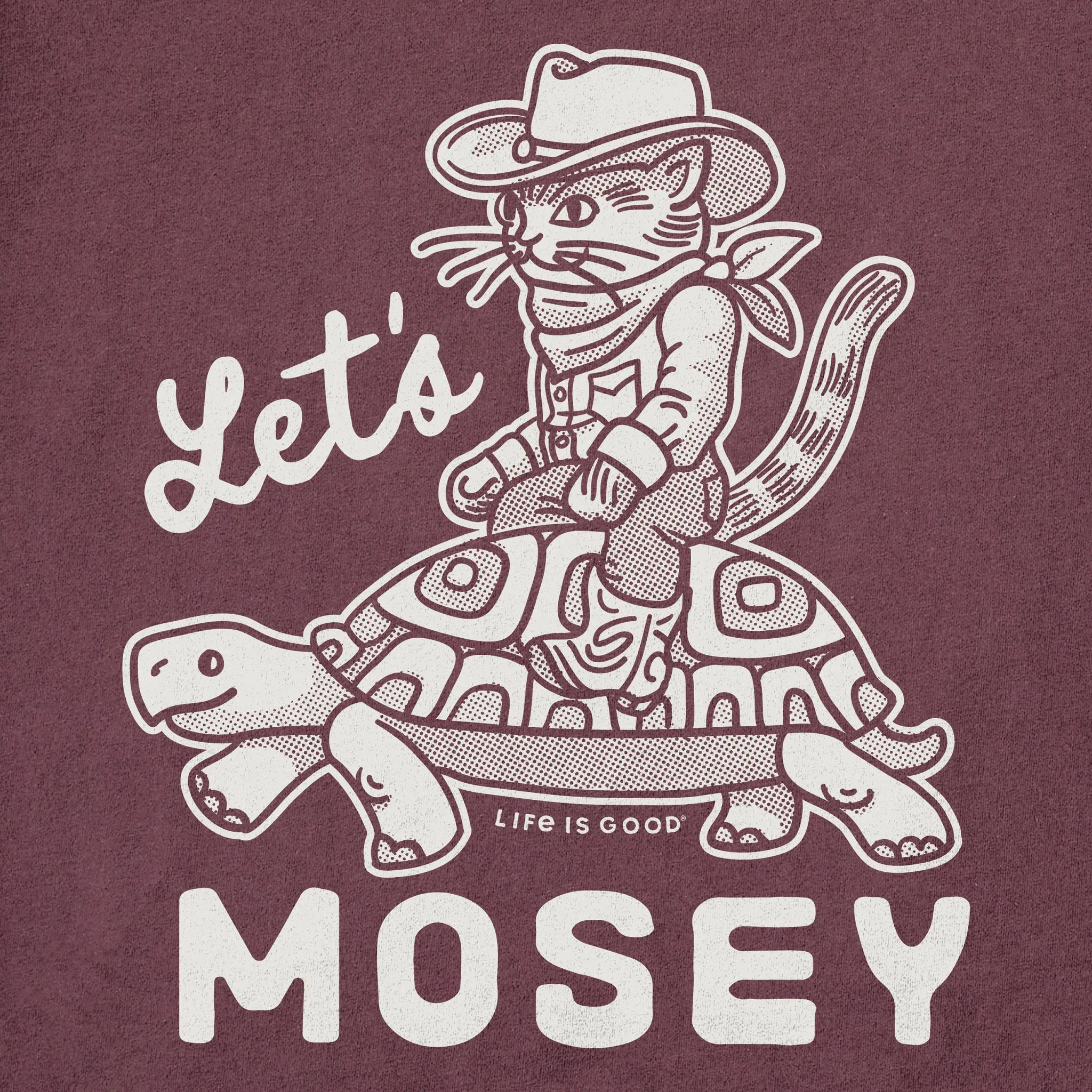 Men's Let's Mosey Cowboy Cat Short Sleeve Crusher Tee Life is Good