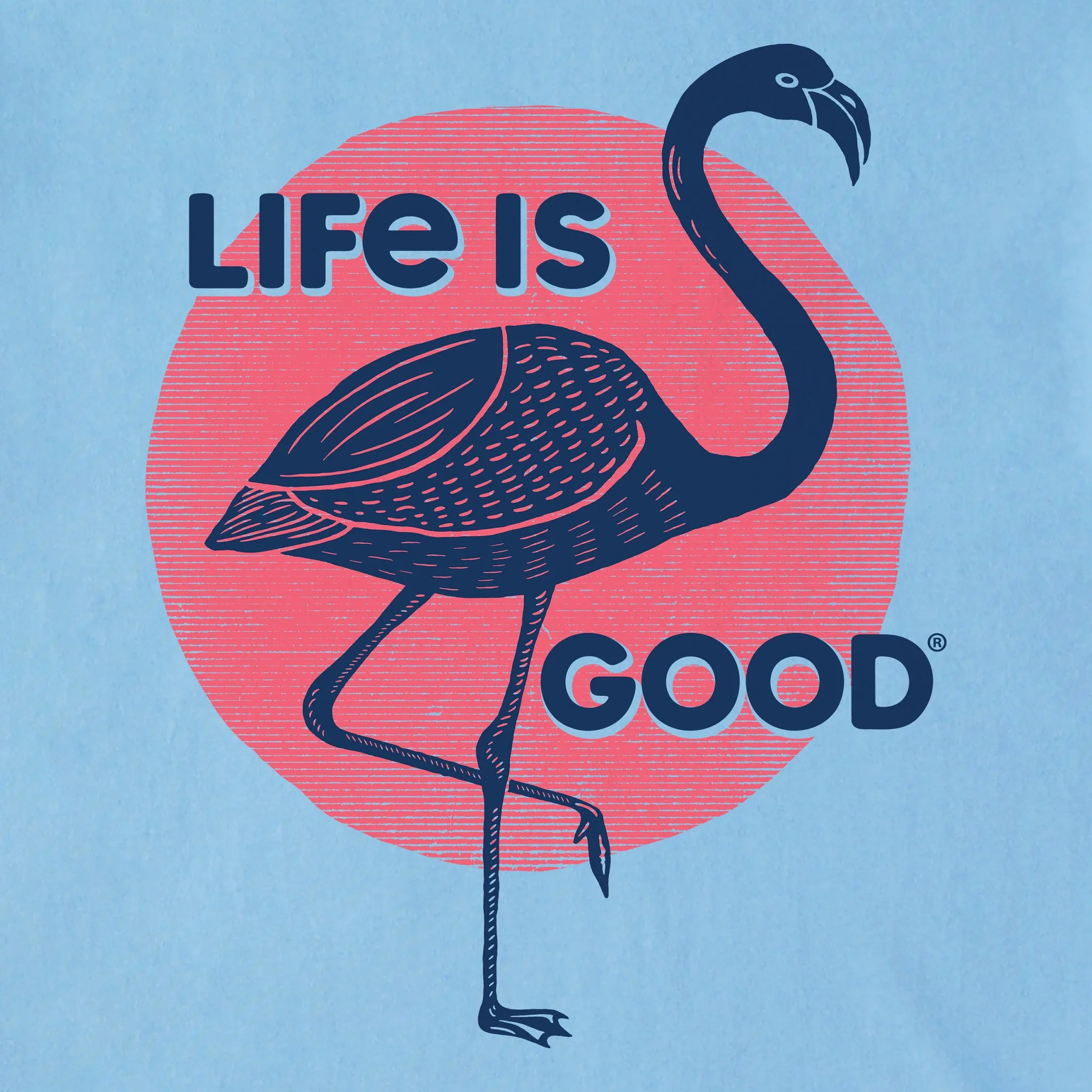 Men's Life is Good Flamingo Short Sleeve Tee Life is Good