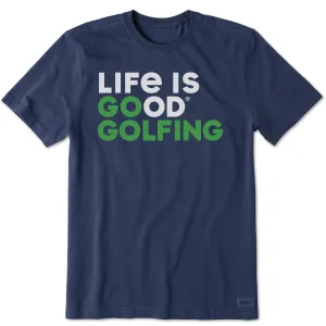 Men's Life is Good Go Golfing Short Sleeve Crusher Tee Life is Good