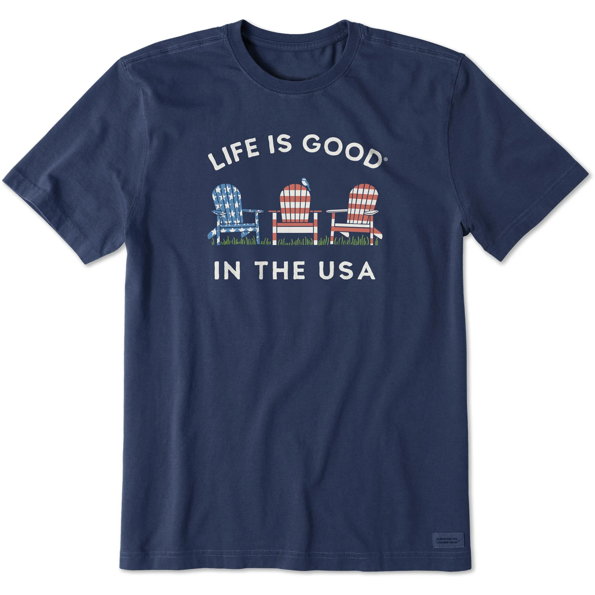 Men's Life is Good in the USA Adirondacks Short Sleeve Tee Life is Good