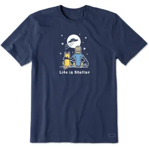 Men's Life is Stellar Jake and Rocket Short Sleeve Crusher Tee Life is Good
