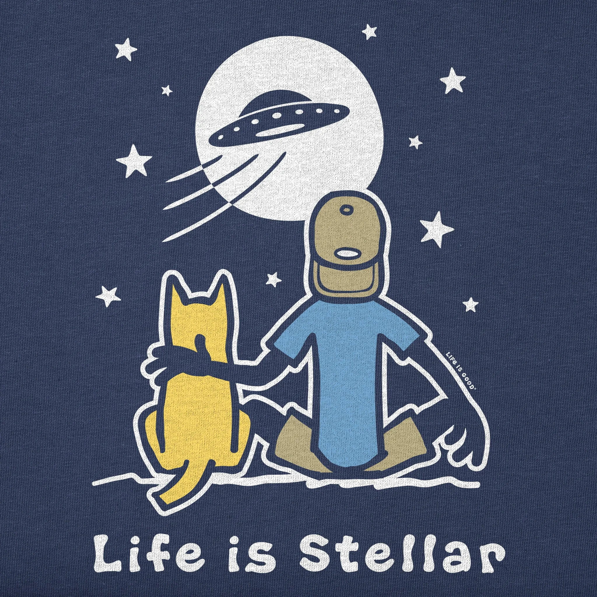 Men's Life is Stellar Jake and Rocket Short Sleeve Crusher Tee Life is Good