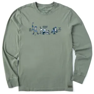 Men's Life Isn't Easy Hockey Long Sleeve Crusher Tee Life is Good
