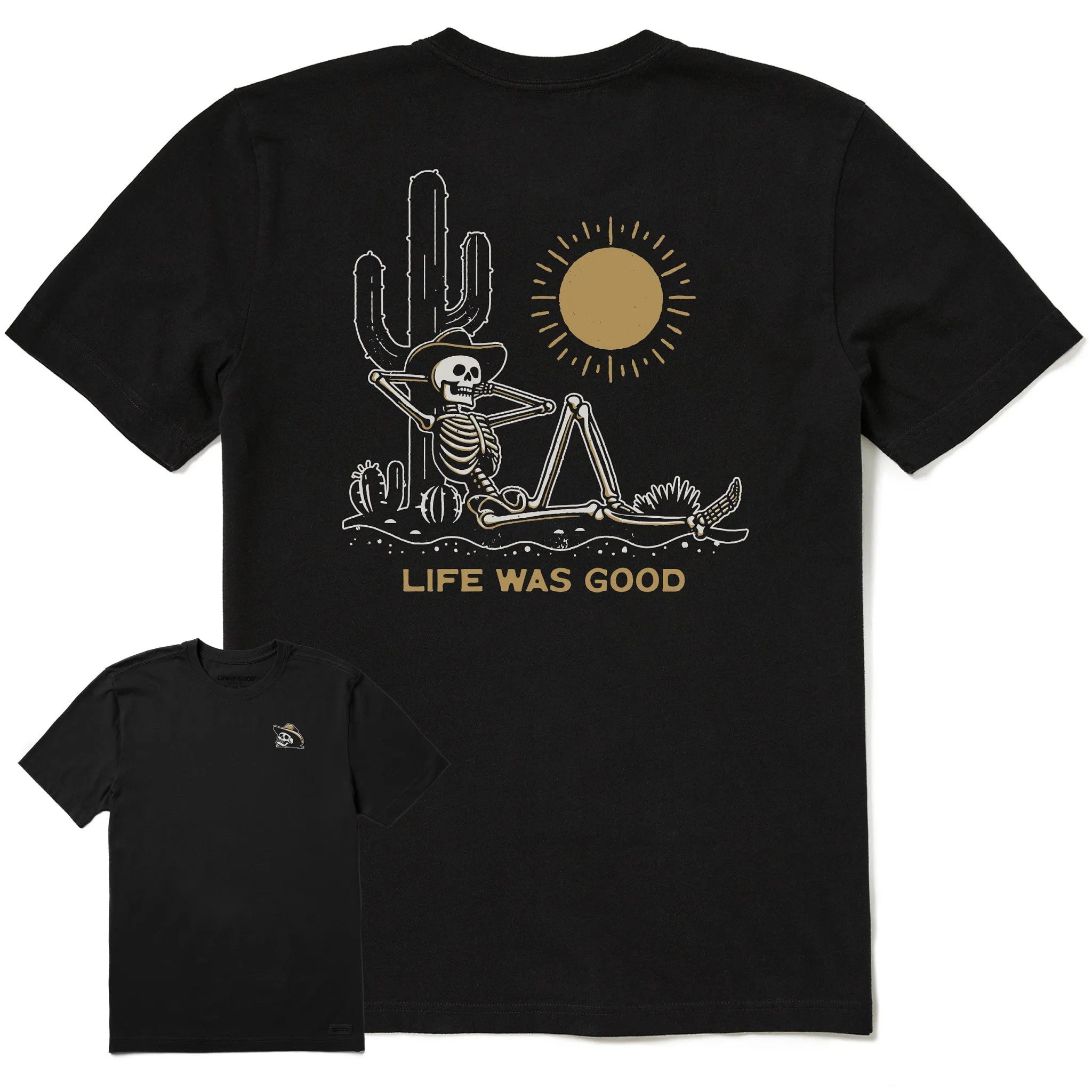 Men's Life was Good Cowboy Skull Short Sleeve Tee Life is Good