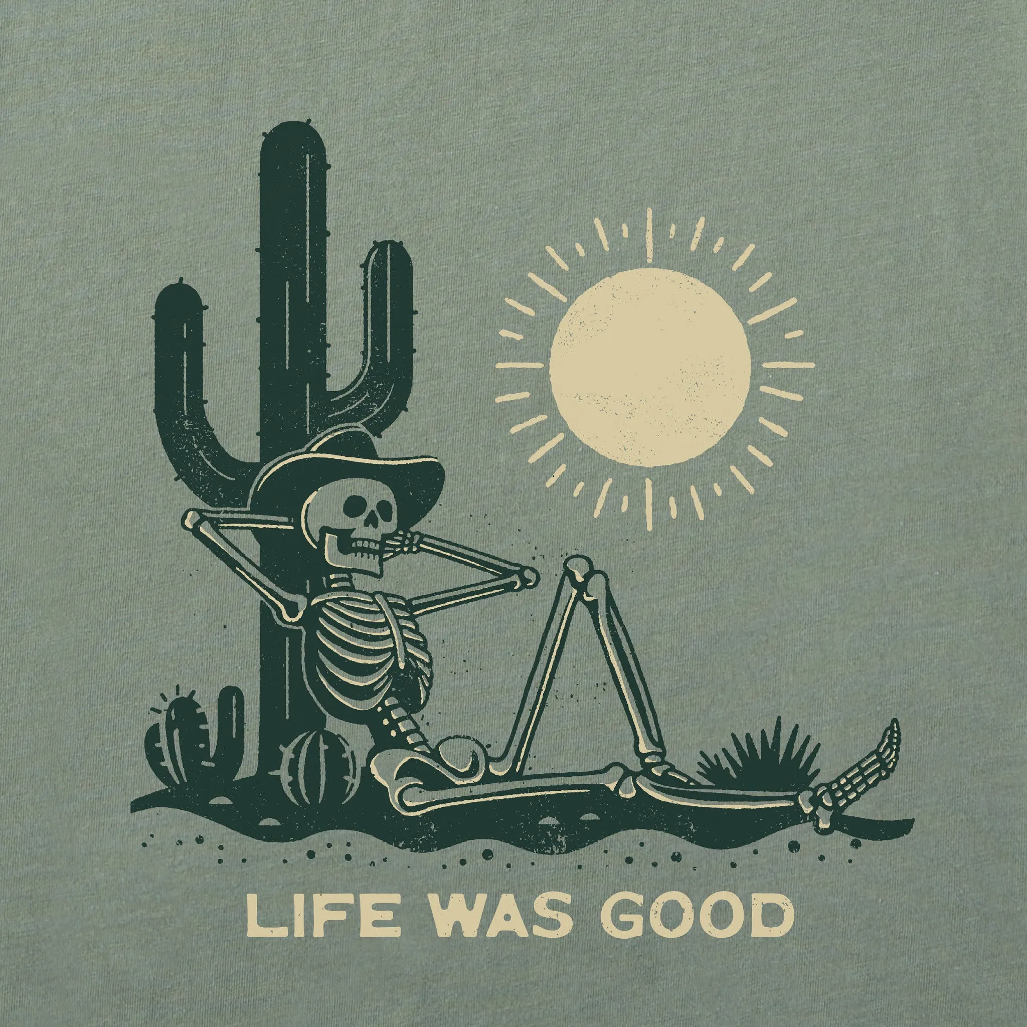 Men's Life was Good Cowboy Skull Short Sleeve Tee Life is Good
