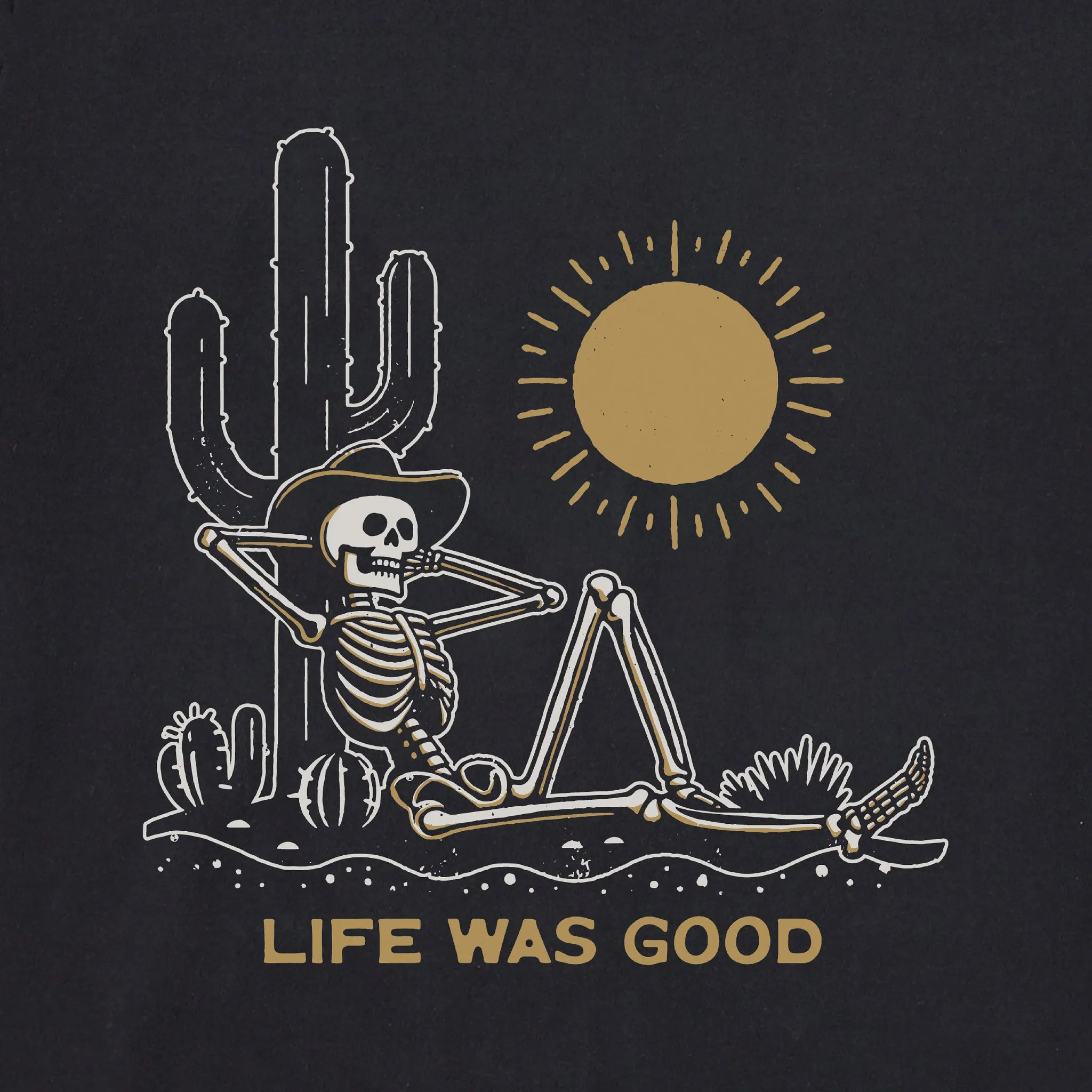 Men's Life was Good Cowboy Skull Short Sleeve Tee Life is Good