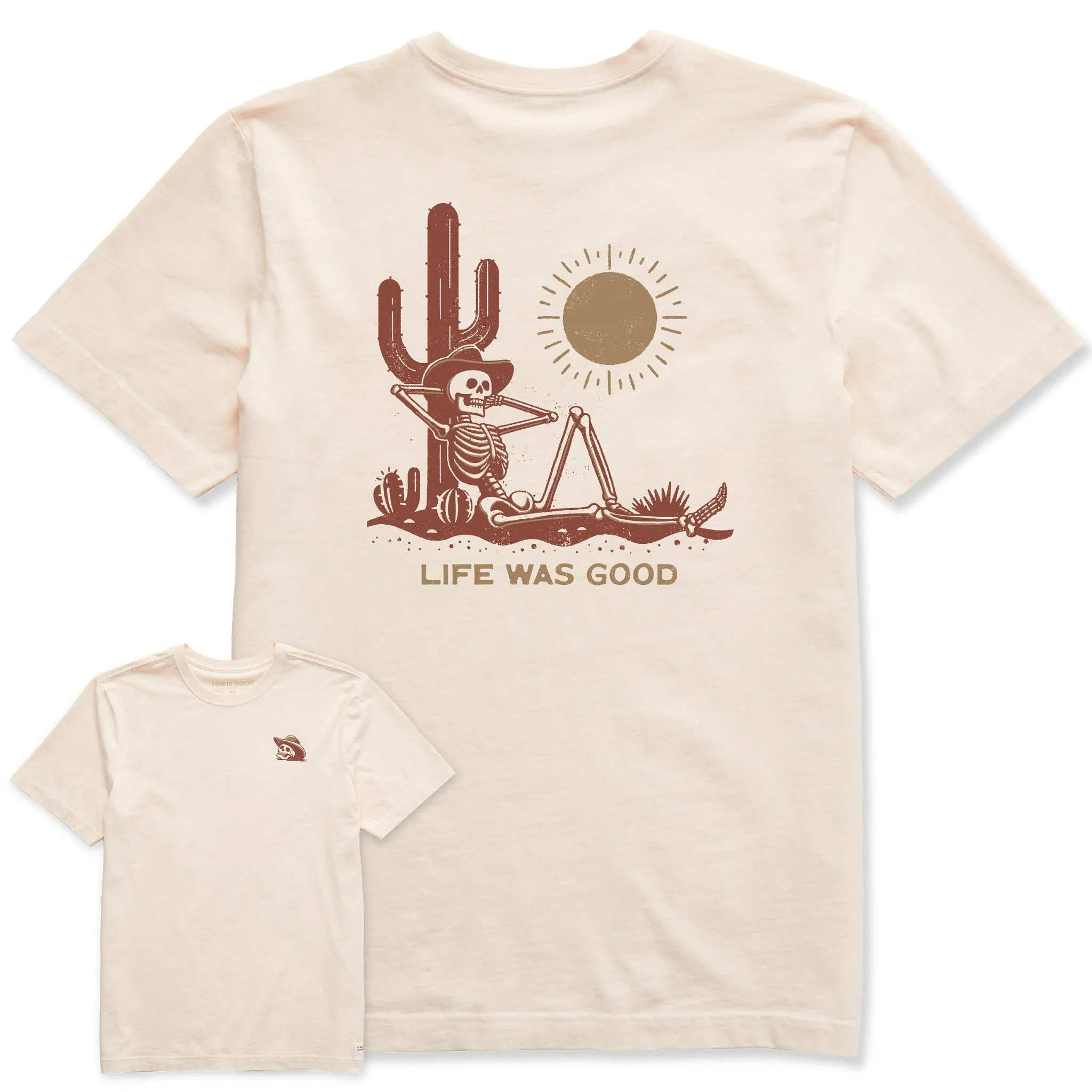 Men's Life was Good Cowboy Skull Short Sleeve Tee Life is Good