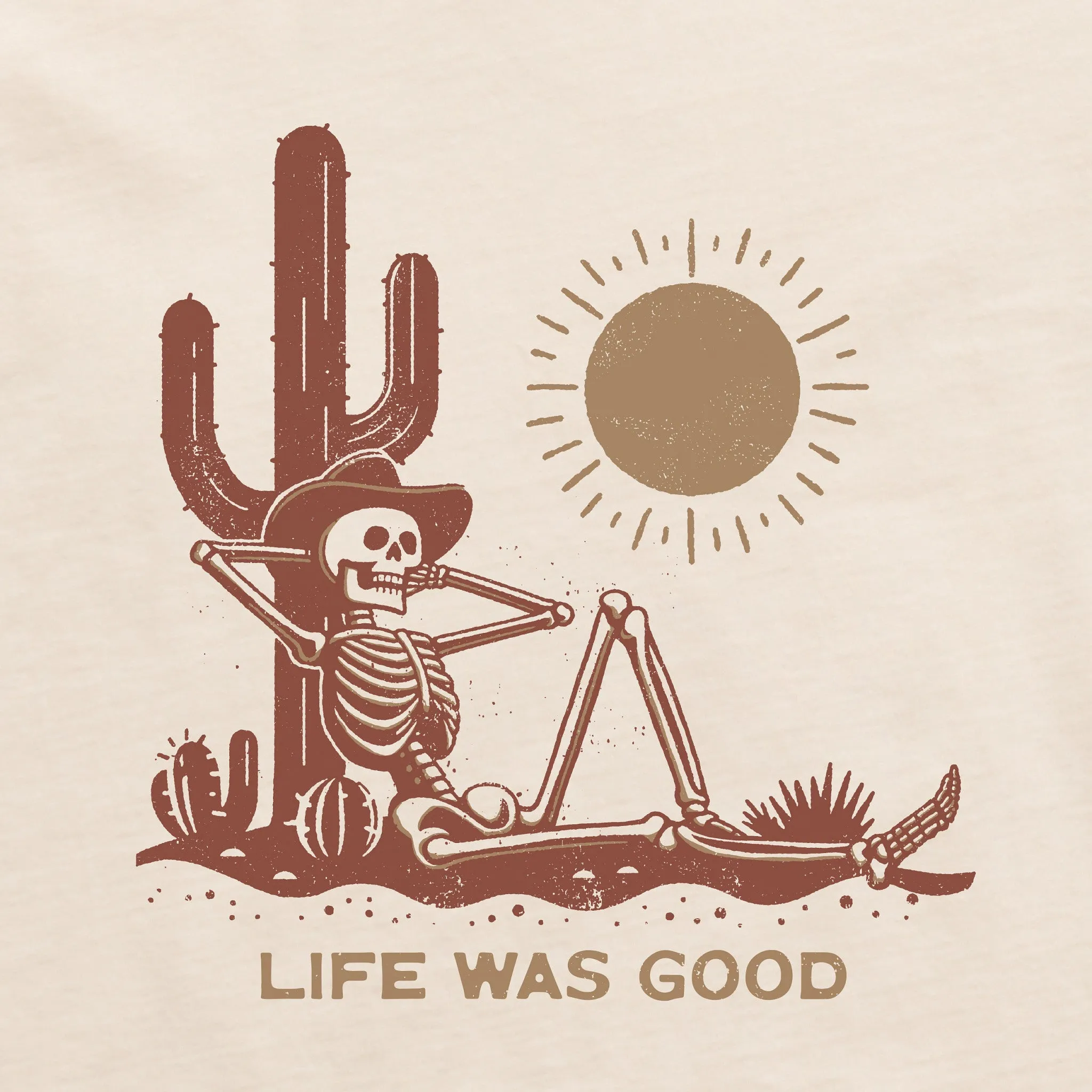 Men's Life was Good Cowboy Skull Short Sleeve Tee Life is Good