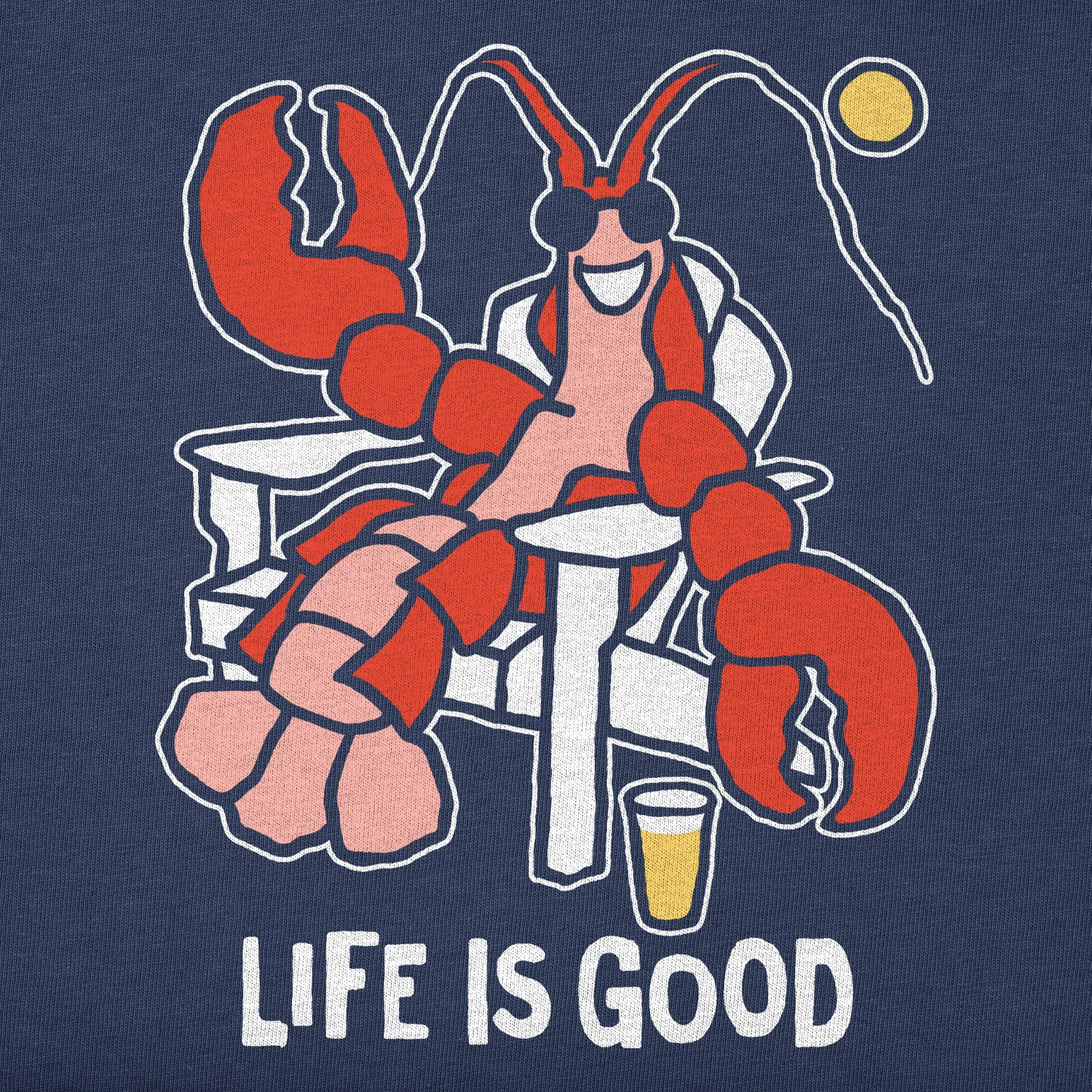 Men's Lobster Adirondack Short Sleeve Crusher Tee Life is Good