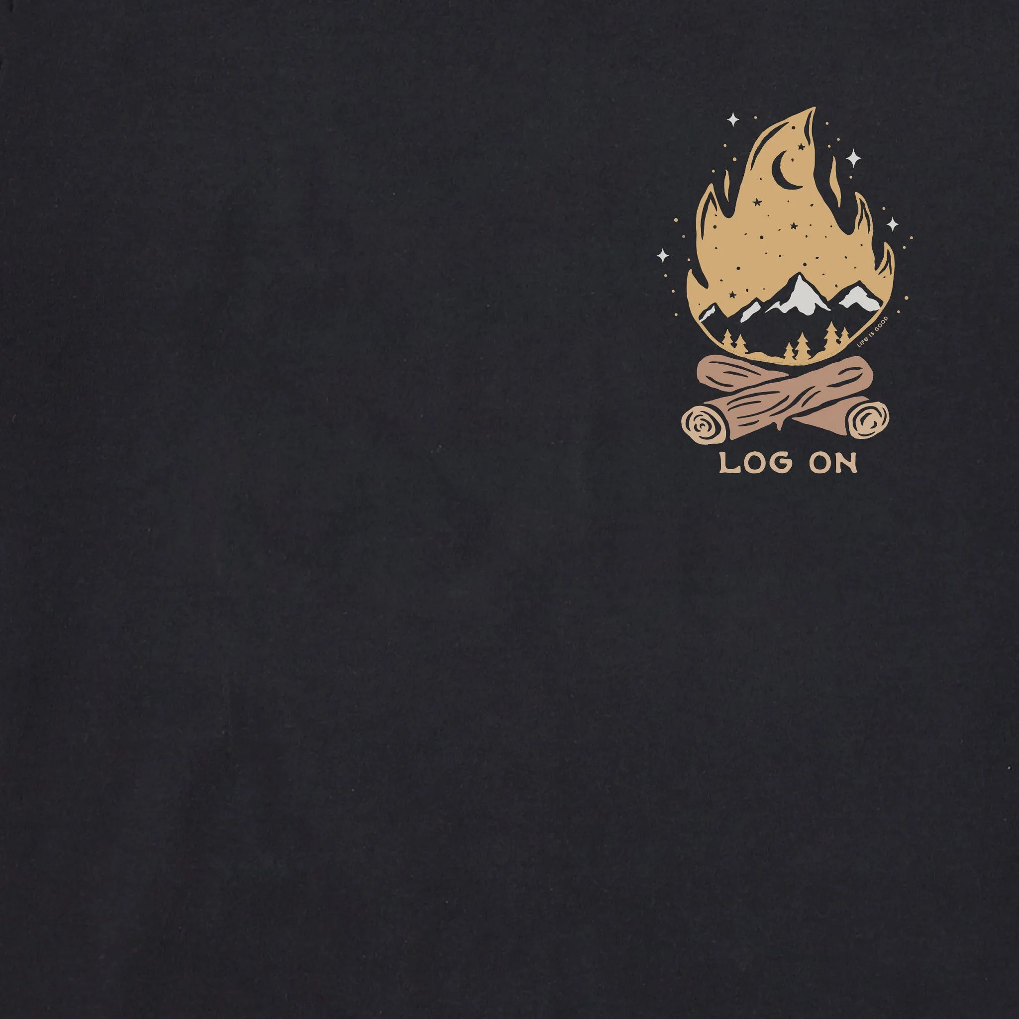 Men's Log On Landscape Long Sleeve Crusher Tee Life is Good
