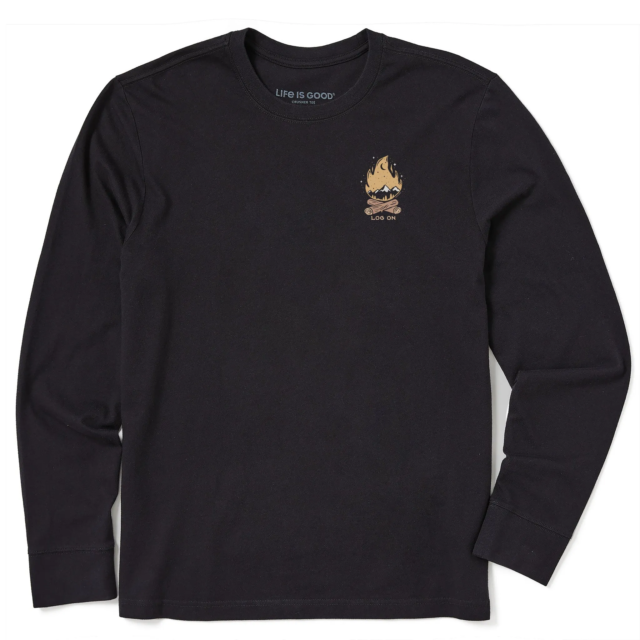 Men's Log On Landscape Long Sleeve Crusher Tee Life is Good