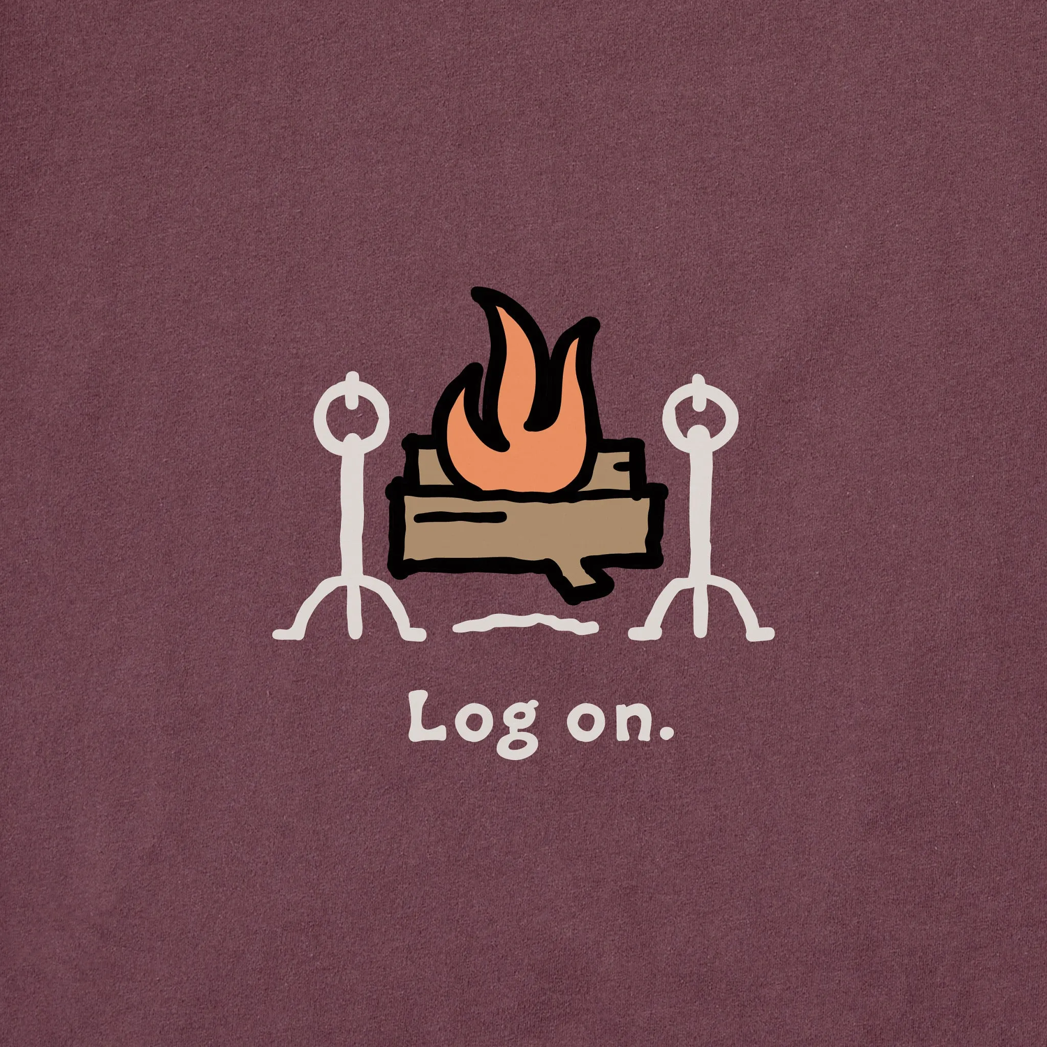 Men's Log On Long Sleeve Crusher Tee Life is Good
