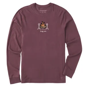 Men's Log On Long Sleeve Crusher Tee Life is Good