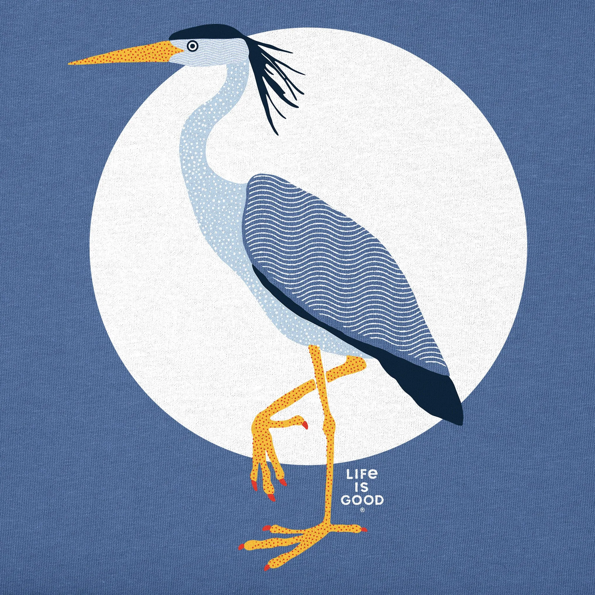 Men's Lone Heron Short Sleeve Crusher Tee Life is Good
