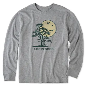 Men's Lone Tree Sunset Long Sleeve Crusher Tee Life is Good