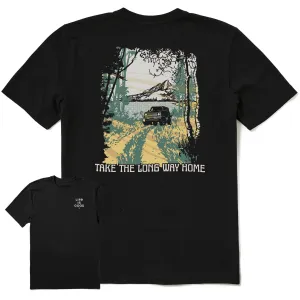 Men's Long Way Home Jeep Short Sleeve Crusher Tee Life is Good
